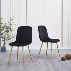 Dining Chair 4PCS（BLACK）Modern style New technology Suitable for restaurants cafes taverns offices