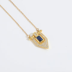 Roman retro flag design pendant necklace for women's collarbone chain