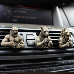 Resin Fighting Animal Set Car Fragrance Clip Decoration Creative Automotive Supplies Car Interior Decoration