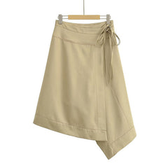 Summer New  Style Women's Fashionable Elegant Wrap Skirt with Mid-Waist and Midi Length