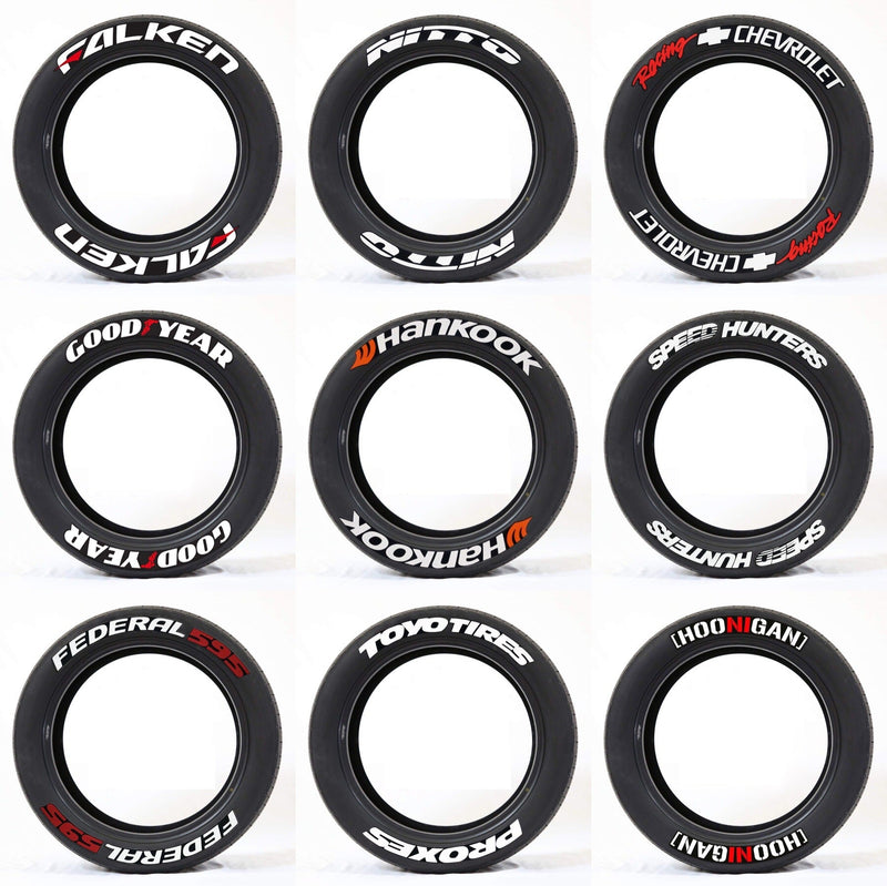 New Connected Car Tire Stickers, Tire Letter Stickers, English Letter 3D Stereoscopic Stickers
