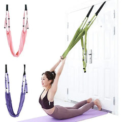 Adjustable Aerial Yoga Strap Elastic Stretch Door Hanging Yoga Belts Hammock Swing Aerial Yoga Rope Fitness Device For Women