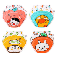 Learning pants, baby rings, diapers, cartoon prints, baby girls and boys training pants, cotton absorbent