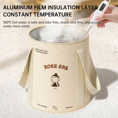 Foldable foot bath bag foot bath basin deep barrel over calf dormitory fumigation foot bath barrel household portable foot bath
