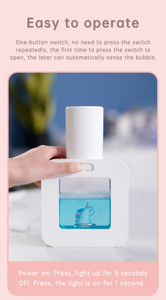 Cute Cat Rechargeable Touchless Automatic Soap Dispenser 400ml Kids foam Soap Dispenser with Night Light