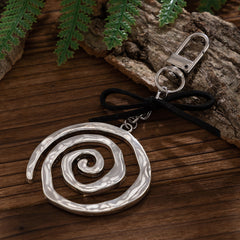 Original Design Spiral Pendant Keychain Versatile Alloy Korean Velvet Pendant