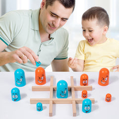 Preschool board game nesting doll face changing cross chess training intelligence parent-child interactive puzzle toy