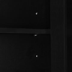 Storage Cabinet with Two Doors for Bathroom, Office, Adjustable Shelf, MDF Board, Black