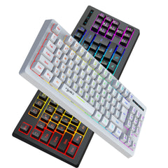 87 key wireless 2.4G film keyboard RGB backlit wireless keyboard