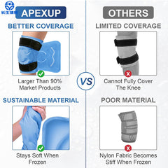 Gel Knee Pad with Ice Pack, Long-lasting Cold and Hot Therapy for Sports Protection