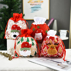 Christmas tote bag gift apple bag Christmas decoration 3D gift bag printed gift bag