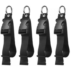 Portable Black Nylon Anti-Theft Luggage Strap, Bag Clip for Multi-Tool, Camping & Hiking