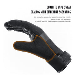 Outdoor new cycling warm cycling gloves thickened and plush comfortable touch screen anti splash and anti slip