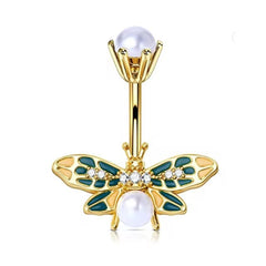 Navel Ring Creative Bat Bee Navel Buckle Navel Ring Body Piercing Jewelry