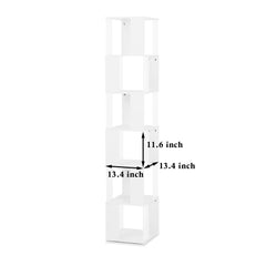 6-layer rotating acrylic board simple bookshelf, multi-functional creative bookshelf for students in the living room