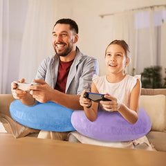 Reading pillow, crocheted arm-support for adults, portable, skin-friendly, TV & breastfeeding.
