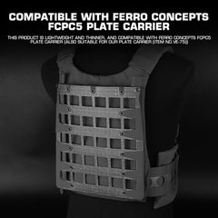Tactical Vest - Molle Zipper Back Panel, for Paintball, Airsoft, Outdoor Hunting. Plate Carrier Expansion Equipment.