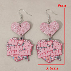 Heart Shape Wooden Earrings