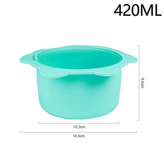 Wax Warmer Heat-resisting Replacement Silicone Bowls Hair Removal Wax With Stirring Stick Non-Stick Pan Hair Removal Tool
