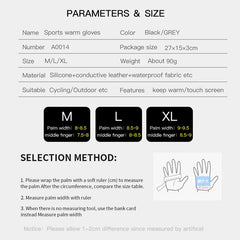 Outdoor warm cold windproof riding gloves touch screen windproof and anti-skid women's velvet full finger gloves