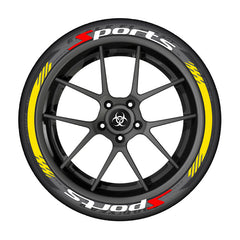 SPORTS series car tire letter sticker DIY sticker personalized modification sticker 3D three-dimensional all-in-ode tire sticker