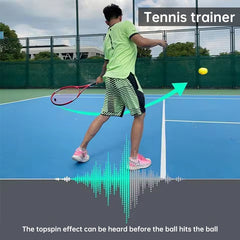 Portable Tennis Topspin Whistle Hitting Trainer - Ideal for Beginners' Swing Aid