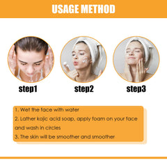 Kojic Acid Soap Cleanser Cleansing Soap Dilute Cleansing Cleanser Pore-Clearing Exfoliating Skincare Soap