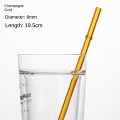 Eco-Friendly High Borosilicate Glass Straw Durable Heat-Resistant Starbucks Kids Straw 27cm Customized