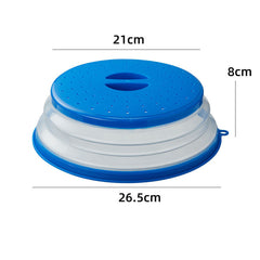 Folding cover with hooks, microwave heating cover, multifunctional silicone folding fresh-keeping cover, oil proof and splash pr