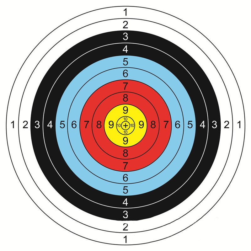 New 30pcs 40*40 cm Archery Shooting Target Paper Bow Hunting Archery Kit Standard Full Ring Single Spot Shooting Training Paper