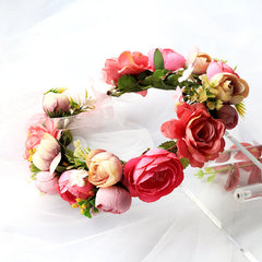 Wreath, European and American fashion, women's simulated flower hair accessories, Hawaiian wedding photography, headwear, headwear for women