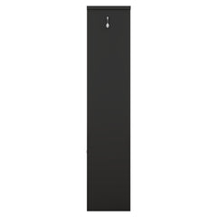 Multi-functional Hall Tree with Storage Shelves Drawers and Cabinet, Elegant Hallway Shoe Cabinet with Bench Modern Black