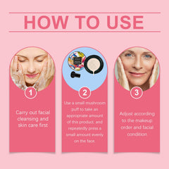 Mushroom Head Air Cushion Small Mushroom Air Cushion Easy To Apply Makeup Without Clogging Pores Moisturizing Natural Concealer