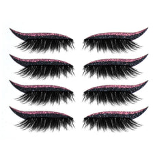 New Glitter Self-Adhesive Eyeliner Eyeshadow Sticker Double Eyelid False Eyelashes Waterproof Party Eye Makeup Sticker