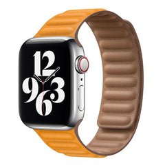 Suitable For iwatch8 Watchband S7 SE 6/5/43 Magnetic Suction New Leather Loopback Chain Apple Watch Wristband