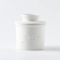 Ceramic yellow oil tank relief red butter storage tank cheese butter dish with lid set