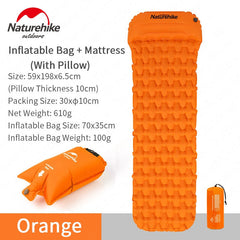 Naturehike Outdoor Camping Mat Inflatable Bag Inflatable Tent Sleeping Pad Ultralight Portable Picnic Air Mat Camping Picnic Pad