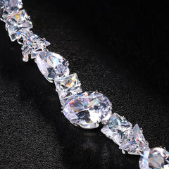Simple necklace earring set bride's wedding jewelry set fashionable and versatile accessories