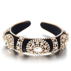 Golden Velvet Super Flash Set Colored Water Diamond Sponge Head Hoop