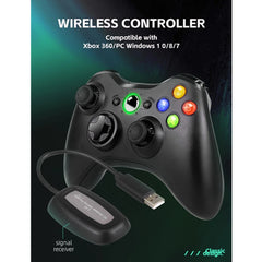 Suitable for Xbox 360/Xbox 360 slim/PC wireless controller 2.4G wireless connection dual vibration controller