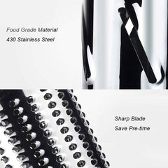5-in-1 Cheese Grater: Gourmet, Rotary with Hand Crank, 10 Blades (3 Blades-C), for Cheese & Vegetable Slicing.