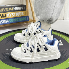 National trendy white shoes for men niche trendy thick soled sports sneakers for women