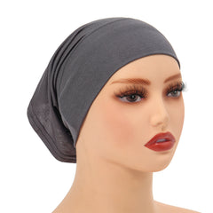 High-Quality Solid Color Silk-Cotton Lining Cap Women's Fashion Simple Versatile Wide-Brimmed Hat