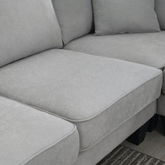 [VIDEO provided] [New] 108*85.5" Modern U Shape Sectional Sofa 7 Seat Fabric Sectional Sofa Set
