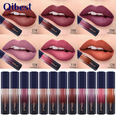Lip Glaze Qibest Liquid Mist Matte Lipstick Does Not Fade Non-stick Cup Easy-to-Apply Lip Gloss