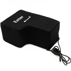 Office Computer Jumbo USB Big Enter Key Pillow USB Gadgets Desktop Nap Pillow Anti-Stress Hand Tool for Laptop Novelty Gift
