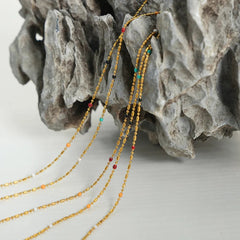 Simple rice bead splicing rice bead chain design drop glaze clip bead chain