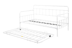 Metal Frame Daybed with trundle（white）