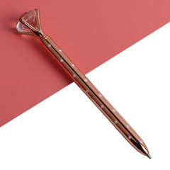 21Color Kawaii Ballpoint Pen Big Gem Metal Ball Pen With Large Diamond Blue And Black Magical Pen Fashion School Office Supplies