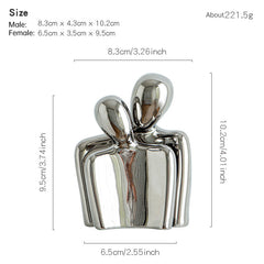 Creative couple figure decoration Newlywed home decoration Lover sculpture decoration figure desktop living room bookshelf decor